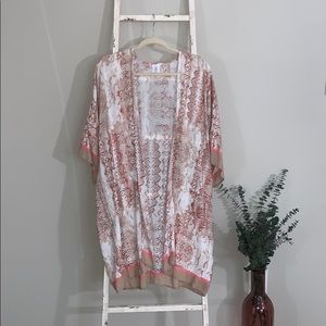 Time and Tru Snakeskin Kimono Topper